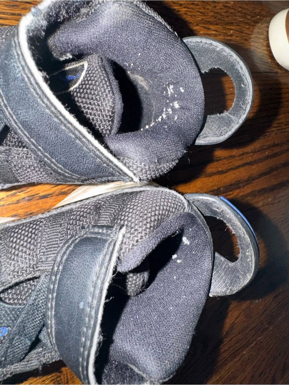 Jordan Kids Black and Blue High-Top Sneakers